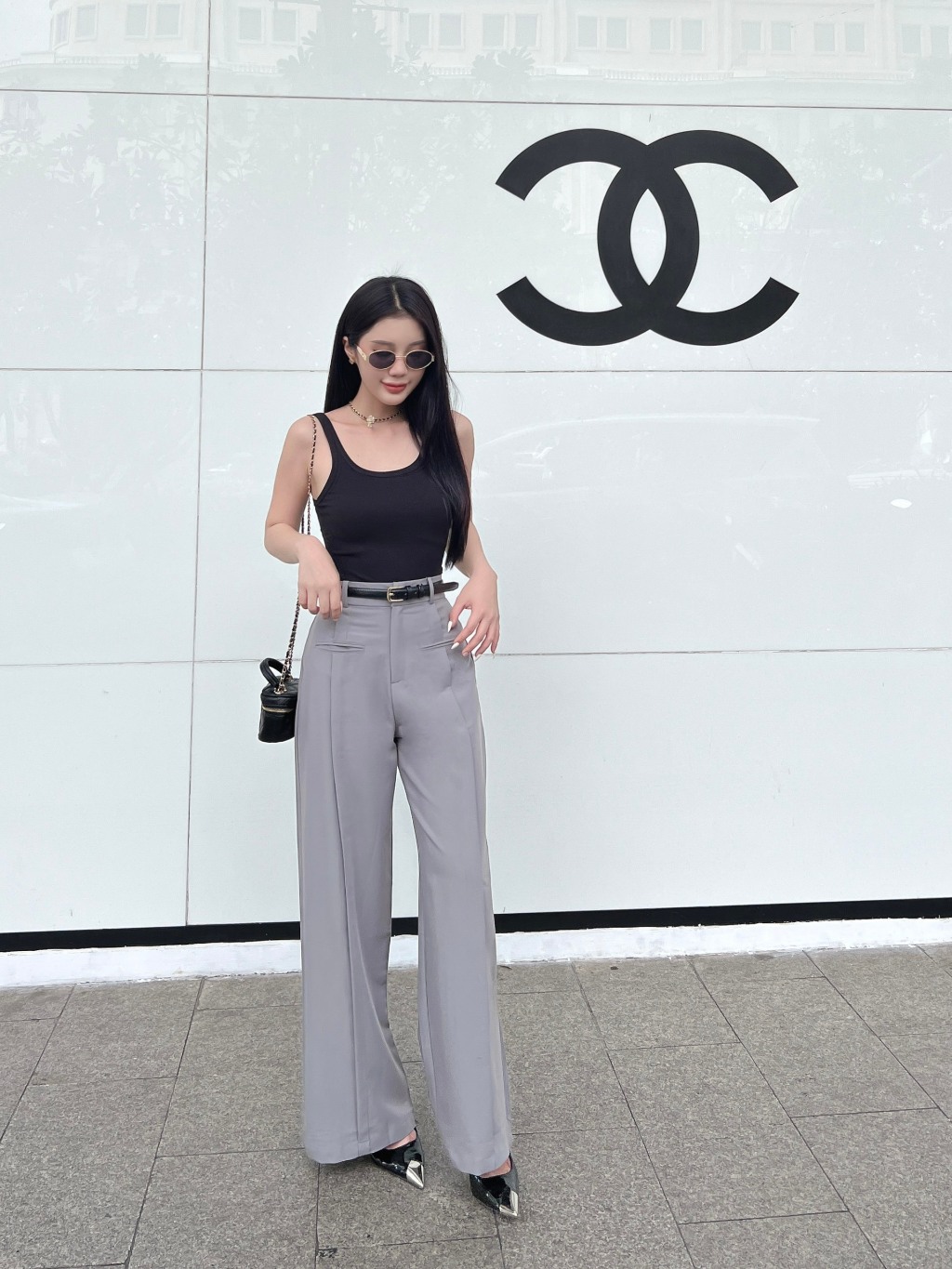 Ảnh Quần tây thiết kế ống suông 2 túi mổ ly trước cao cấp Callene (L1930) 3