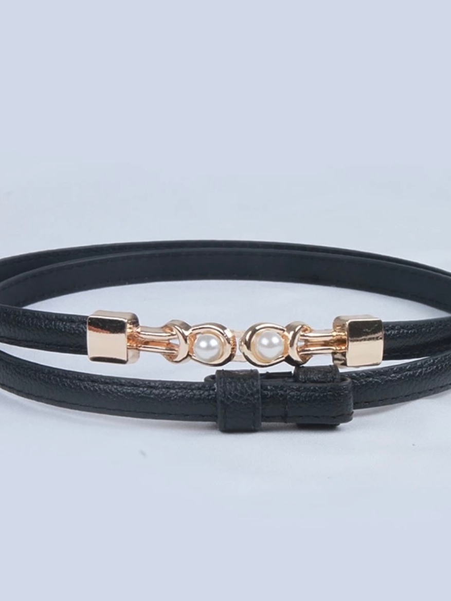 Ảnh Dây nịt da PU khóa ngọc bản 1cm thời trang Callene (L1741) 2