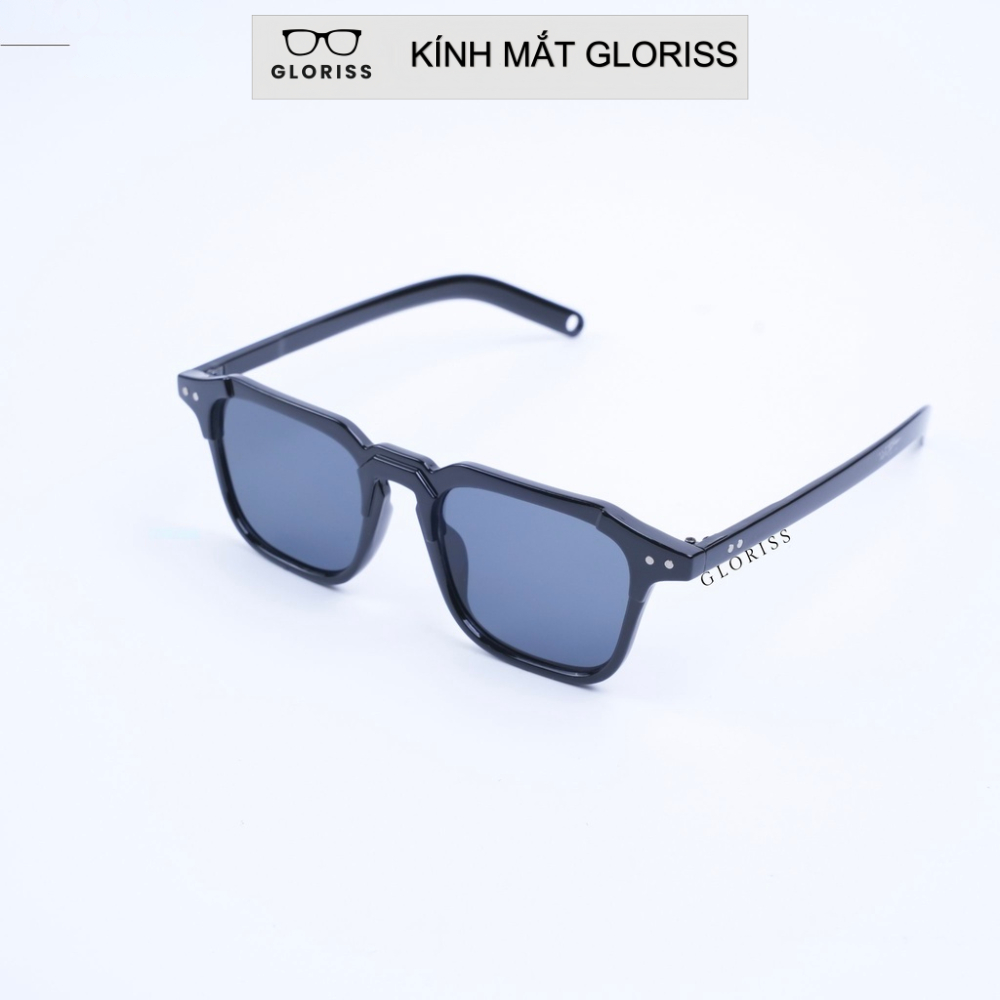 Mắt kính râm nam nữ thời trang GLORISS - BLACK VECTOR chống nắng, chống ...