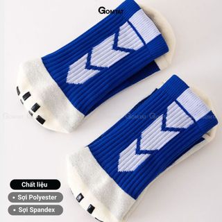 Tất đá bóng cao cấp GOMTAT, chất cotton mềm mại êm chân, đệm silicon chống trượt - TIA-DB-506