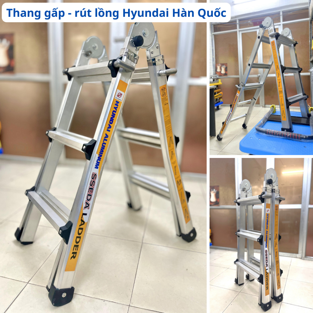 Thang gấp đa năng Hyundai Hàn Quốc LS-44 4 bậc 2m15 - LS-43 3 bậc 1m56 ...