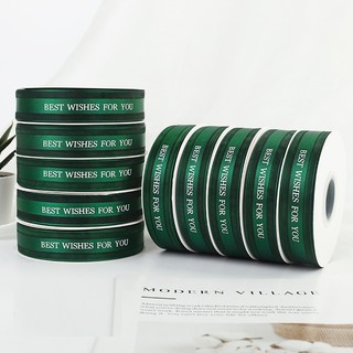 Ruy Băng Voan 2,5cm chữ BEST WISHES FOR YOU làm nơ, làm hoa, gói quà cực đẹp