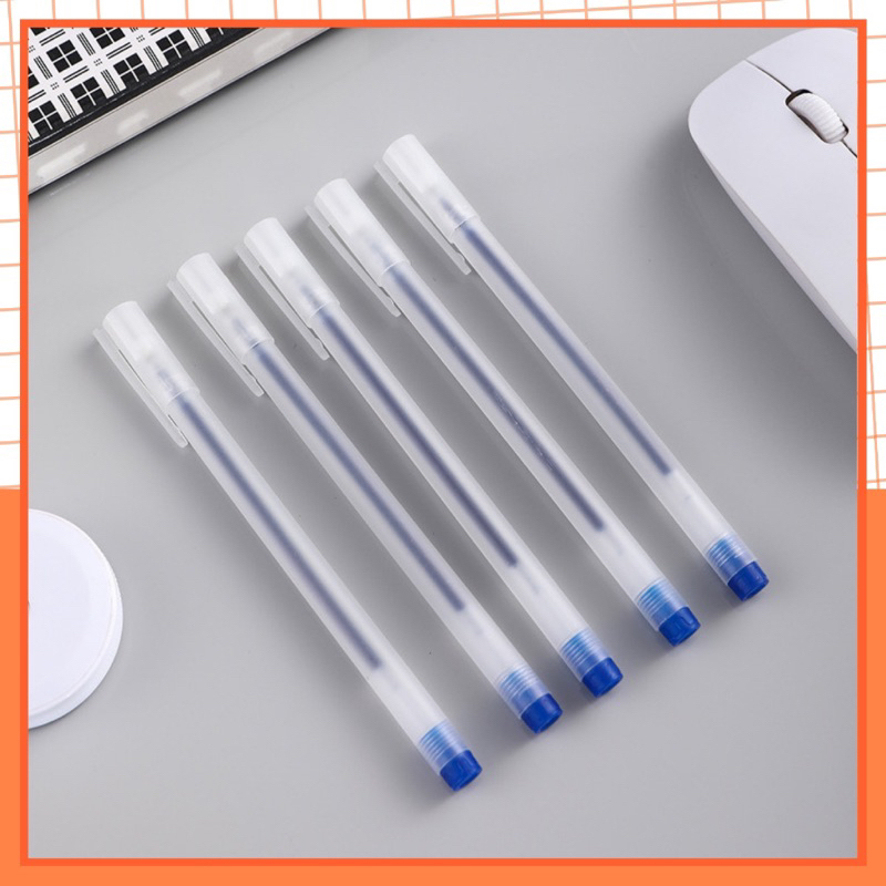 Ảnh Bút Gel Nước Mực Đen Xanh Đỏ Khô Nhanh Ngòi 0.5mm 2
