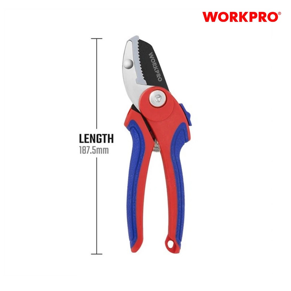 Kéo Cắt Cành 7.5 inch (190mm)  WORKPRO WP332003 Cắt Tỉa Cành Cây Chuyên Dụng, Giá Rẻ, Hiệu Suất Cao - Hàng Chính Hãng