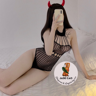 BODYSTOCK LƯỚI CỔ YẾM BIG SIZE