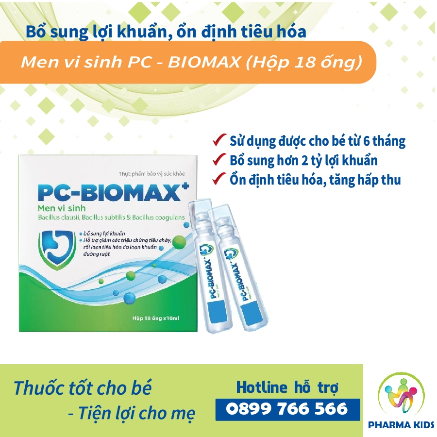 Men vi sinh PC-BIOMAX+ (Hộp 18 ống) | Shopee Việt Nam
