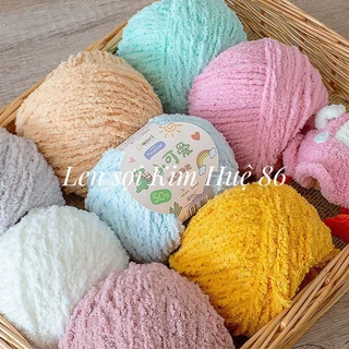 Len bông xù Xiaoke sợi 3mm cuộn 50g