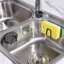 Giá gắn bồn rửa LUMII, Giá đựng đồ rửa chén, Giá đựng miếng bọt biển, Móc Treo Vung Nồi Dán Tường