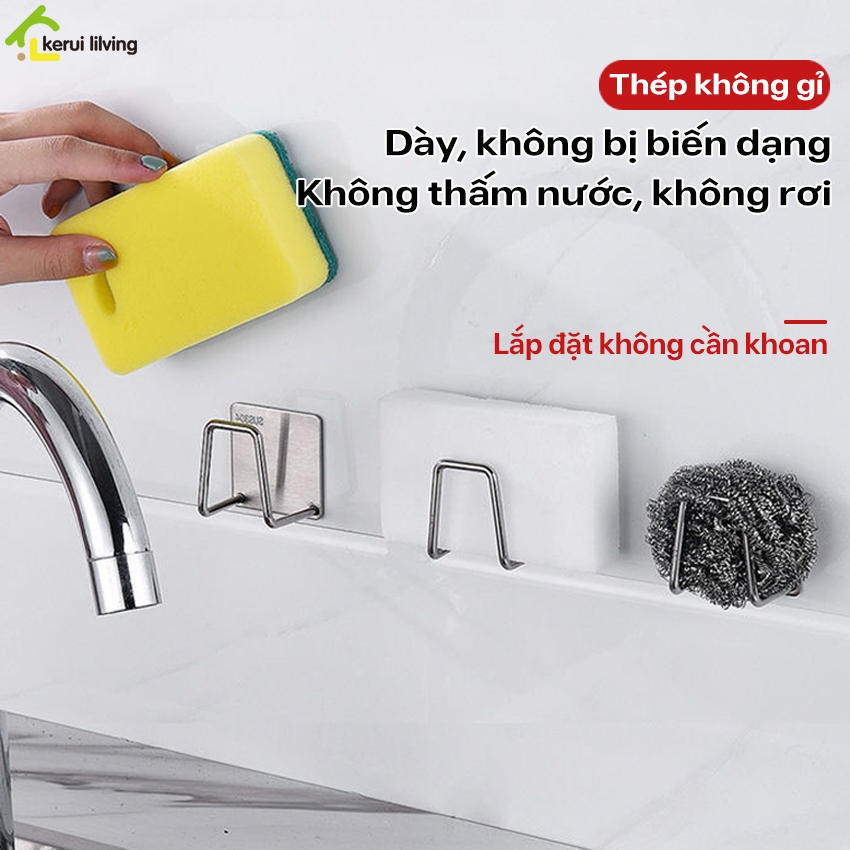Giá Đỡ Bọt Biển Bằng Thép Không Gỉ LUMERA - Giá đựng xà phòng bồn rửa - Chất liệu Inox