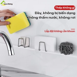 Giá Đỡ Bọt Biển Bằng Thép Không Gỉ LUMERA - Giá đựng xà phòng bồn rửa - Chất liệu Inox
