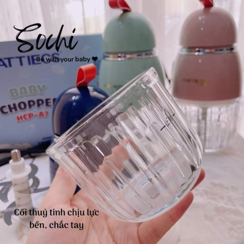 Ảnh Phụ kiện máy xay Hattiecs ăn dặm 8 lưỡi cối thủy tinh thay thế, lưỡi dao thay thế, thân máy thay thế 1