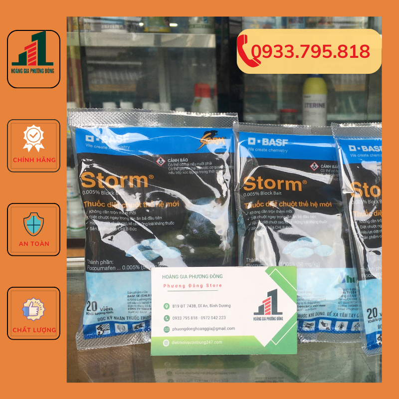 Thuốc diệt chuột STORM 0.005%( gói 20 viên, 4 viên) - diệt chuột ngoài ...