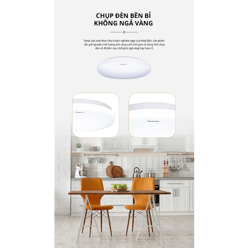 Ảnh Đèn ốp trần nổi Panasonic Simple Ceiling 1G 2G đơn sắc, đổi màu Công suất 12W/18W tuổi thọ 25000 giờ 3