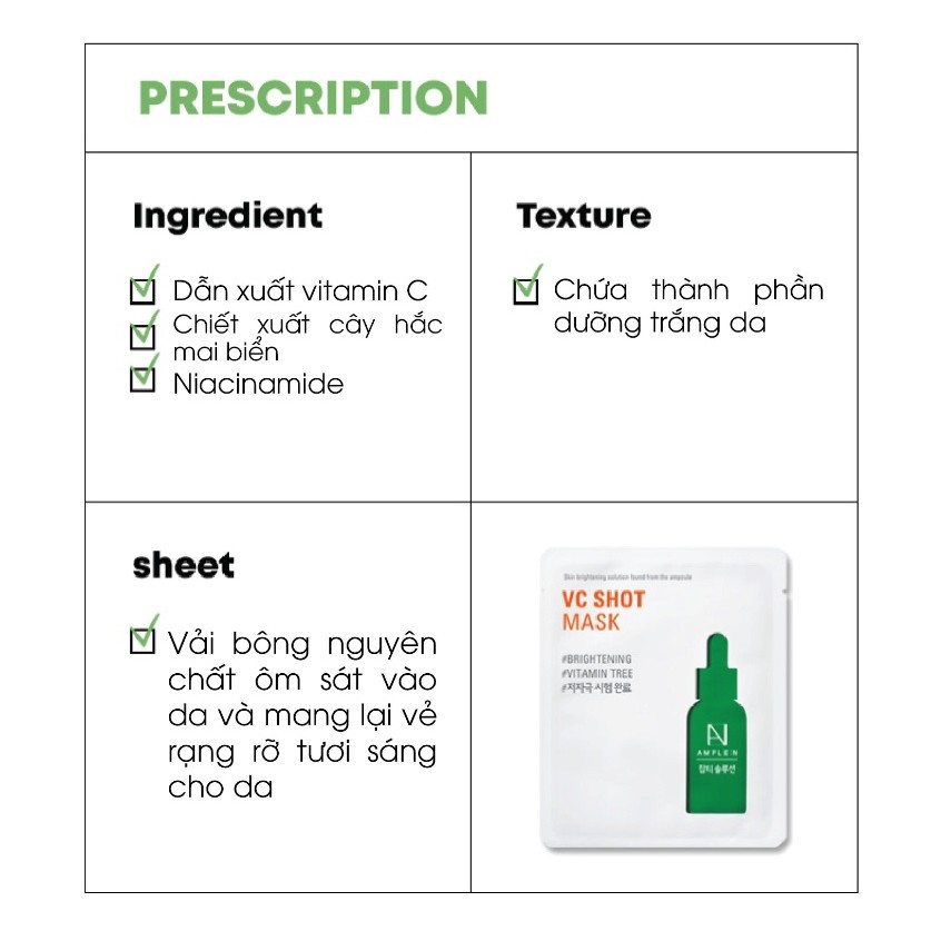 Ảnh COMBO 10 Mặt Nạ Giấy Dưỡng Ẩm Chăm Sóc Da Ample:n Shot Mask 4
