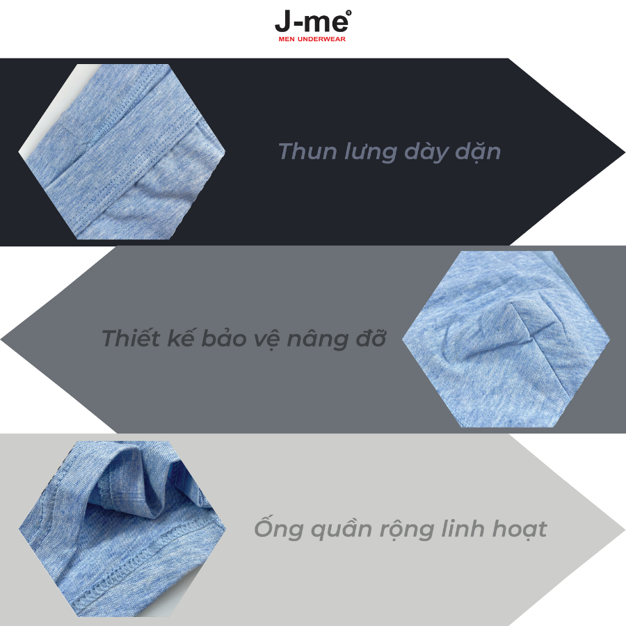 Product image Quần boxer nam J-me, chất thun cotton mềm mại, co dãn tốt, kháng khuẩn - JM653SH 2