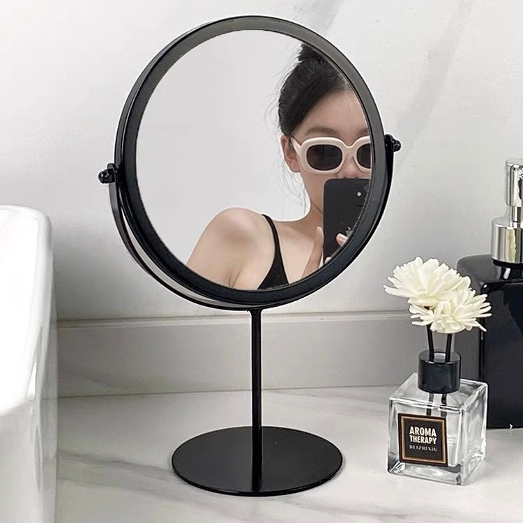 Gương Để Bàn Cao Cấp Xoay 360 Độ Màu 2 Màu Đen Vàng SAng Chảnh | BigBuy360 - bigbuy360.vn