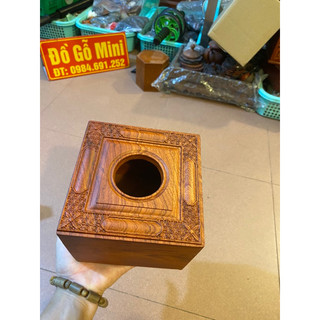 Hộp đựng giấy ăn gỗ hương cao cấp