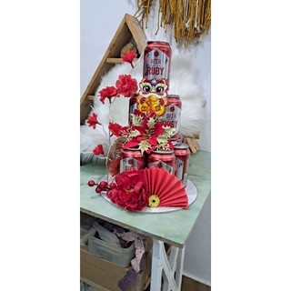 Set trang trí tháp bia, tháp nước ngọt tết 2026