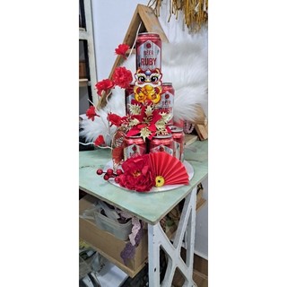 Set trang trí tháp bia, tháp nước ngọt tết 2026
