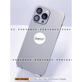 Miếng dán Skin Mặt Lưng Màu Titanium FULL VIỀN Dành cho 15 pro max 14 pro max 13 pro max 12 pro max  - FukiShop
