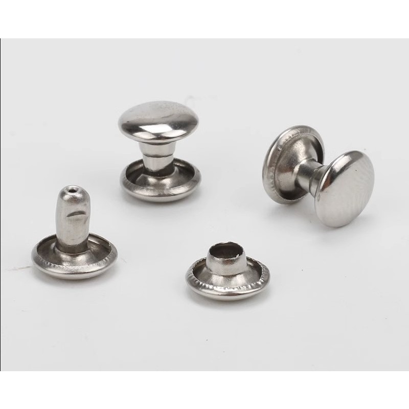 Nút tán rivet (đinh tán) 2 mặt Bằng sắt xi Màu Bạc 1 mặt 8mm 1 mặt 12mm ...