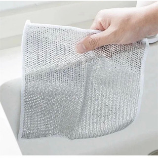 Lưới Rửa Bát Chén Dĩa - Giẻ Lau Bếp Dây Kim Loại Lau Bồn Rửa Chén, Tấm Cọ Rửa Đa Năng Không Mài Mòn 🌸free ship🌸