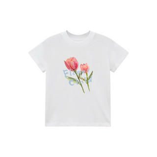 Áo Baby Tee in hình hoa Tulip 100% Cotton 240Gsm