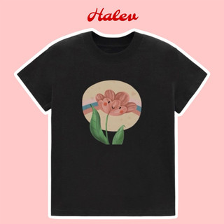 Áo Baby Tee in hình bông hoa Vintage 100% Cotton 2 chiều 240Gsm