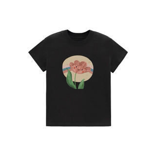 Áo Baby Tee in hình bông hoa Vintage 100% Cotton 2 chiều 240Gsm