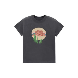 Áo Baby Tee in hình bông hoa Vintage 100% Cotton 2 chiều 240Gsm
