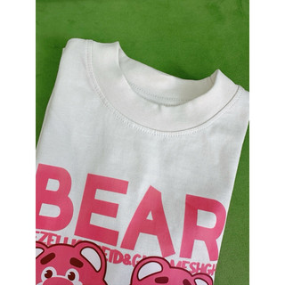 Áo Baby Tee in hình gấu Dâu Lotso dễ thương 100% Cotton 2 chiều 240Gsm