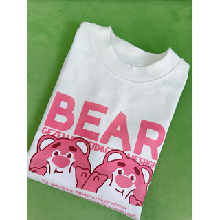 Áo Baby Tee in hình gấu Dâu Lotso dễ thương 100% Cotton 2 chiều 240Gsm