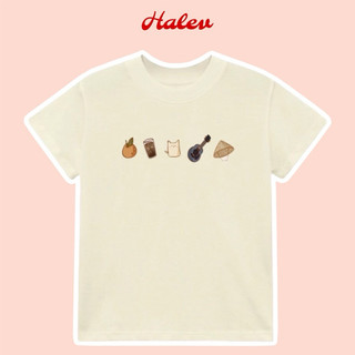 Áo Baby Tee in hình 5 chi tiết dễ thương 100% Cotton 240Gsm