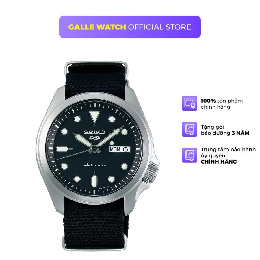 Đồng hồ cơ nam Seiko SRPE67K1 mặt kính Hardlex cứng cáp, dây dù đeo tay ...