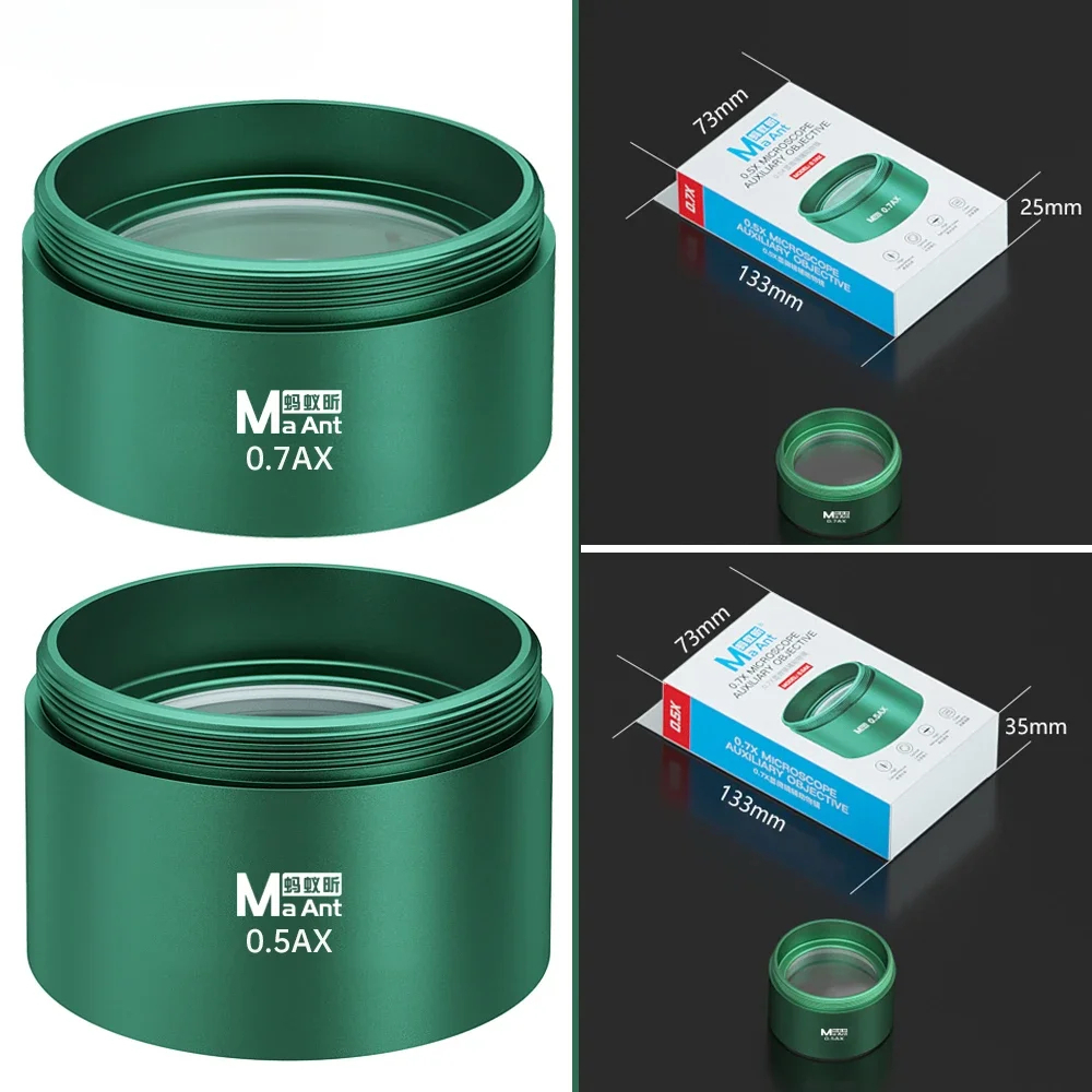Ống kính nâng chiều cao kính hiển vi MAANT 0.5AX 0.5X tăng khoảng cách, mở rộng vùng quan sát