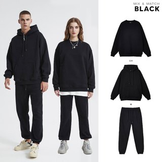 Sét Bộ Hoodie Nỉ  Bassic Đơn Giản lịch Sự, Chất Liệu Nỉ Ngoại Trơn Mềm Mịn Dày Dặn Đồ Ấm Thu Đông 2026