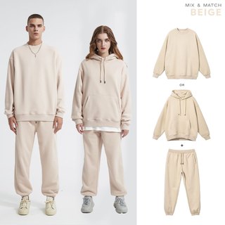 Sét Bộ Hoodie Nỉ  Bassic Đơn Giản lịch Sự, Chất Liệu Nỉ Ngoại Trơn Mềm Mịn Dày Dặn Đồ Ấm Thu Đông 2026