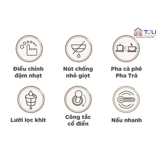 Máy pha cà phê mini Bear SB-CF06A (KFJ-A06K1), 550W, Pha Coffee- Trà Cho Gia Đình, BH 18 Tháng
