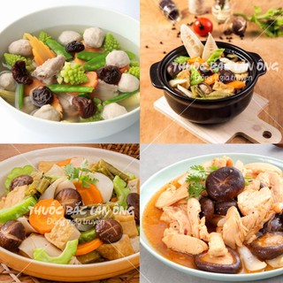 Nấm hương khô 100g (Nấm quý nấu canh, lẩu nấm, nấm dưỡng sinh. phục hồi sức khỏe) - Thuốc bắc lãn ông