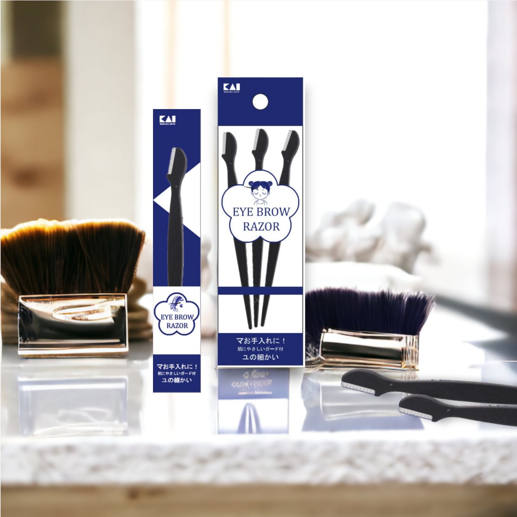 Dao Cạo Lông Mày Cán Dài Kai 38532 Groom HC1162 ( Lẻ 1 Cây )