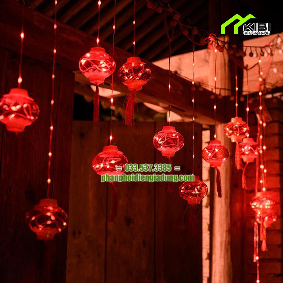 Đèn led mành, đèn nháy mành bóng đèn lồng đỏ to | Shopee Việt Nam