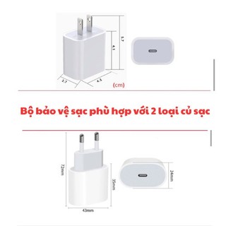 [Bọt Biển Cheese] Bộ phụ kiện bảo vệ củ sạc và cáp sạc PD18/20W bằng silicon cao cấp RABBI