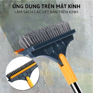 Chổi Cọ Sàn Và Gạt Nước Phòng Tắm Nhà Vệ Sinh Lau Kính Đầu Chổi Xoay 120, Cây Chà Sàn Nhà Tắm Đa Năng 2 Trong 1 88438