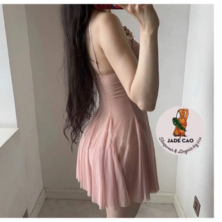 VÁY REN MỀM XUYÊN THẤU ĐÍNH HOA HỒNG BIG SIZE