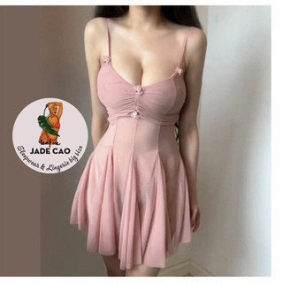 VÁY REN MỀM XUYÊN THẤU ĐÍNH HOA HỒNG BIG SIZE