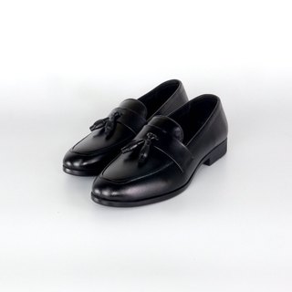 Loafer Hera - Giày lười nam da bò màu đen trơn