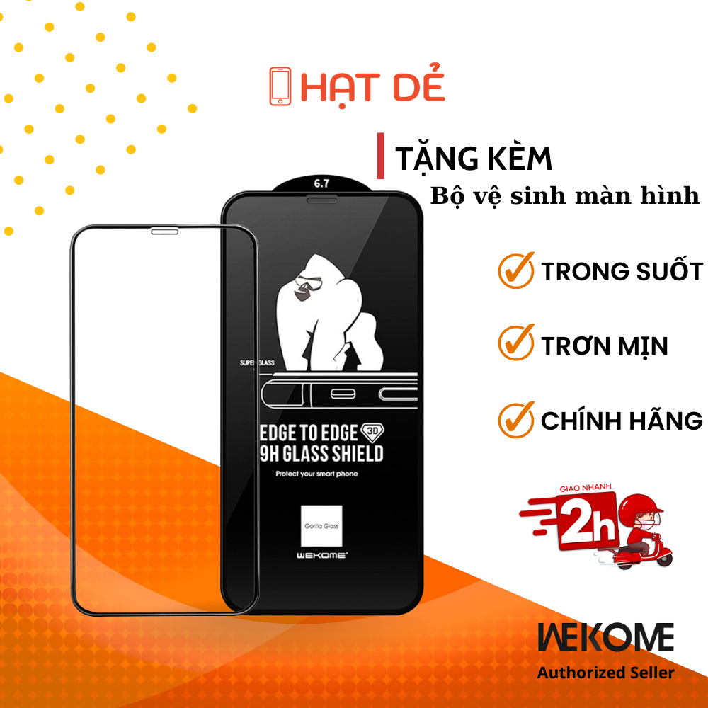 Cường Lực iPhone Full Màn Hình WK WTP-009 cho iphone 6/7/8/Plus/X/XR/Xs/Max/11/12/13/14/15/16/Pro/Plus/Pro Max