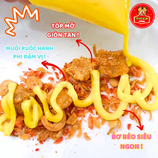 Bánh tráng phơi sương tóp mỡ TIGER FOOD  Bánh tráng + Bơ béo + Muối tôm hành phi + Tóp Mỡ + Sốt Me + Đậu phộng Siêu Ngon