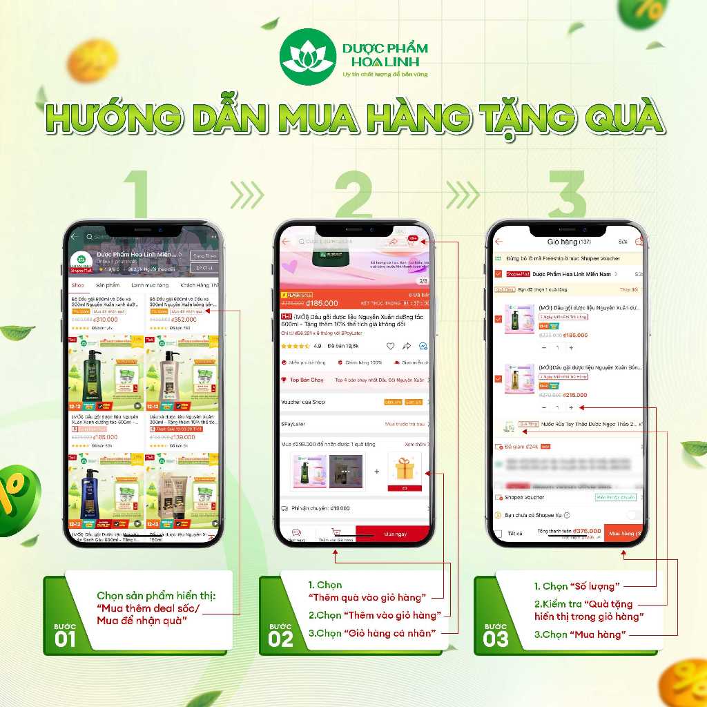 Ảnh Dầu gội Dược liệu Nguyên Xuân Bồng Bềnh 450ml - Tặng 10% thể tích giá không đổi 3