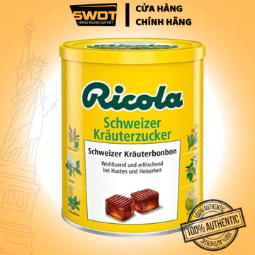 Kẹo ngậm ho Ricola Thụy Sĩ 250g, Kẹo ngậm thảo mộc, giảm ho hiệu quả, không đường & chất bảo quản